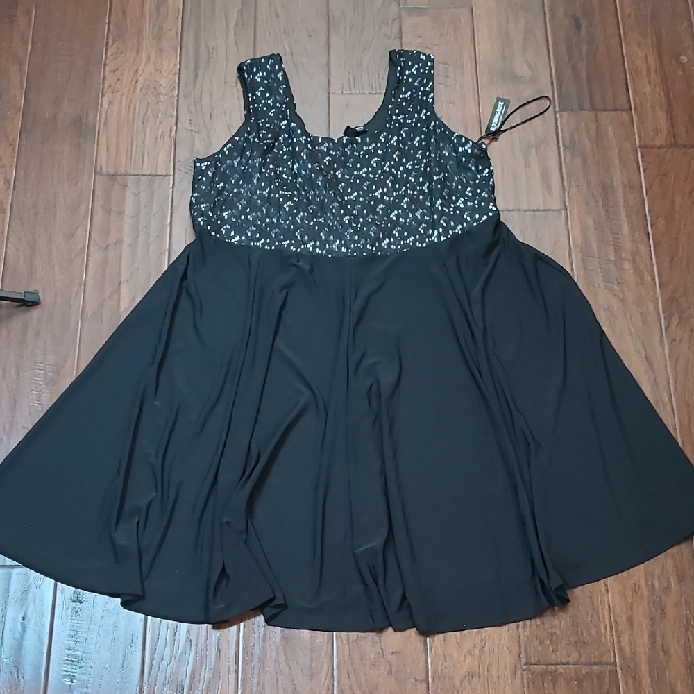 NWT Blooming Rose Sleeveless Black & White Dress size 2X